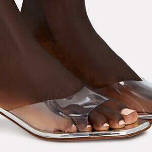 Amina Muaddi Lupita PVC Slide Sandals 40